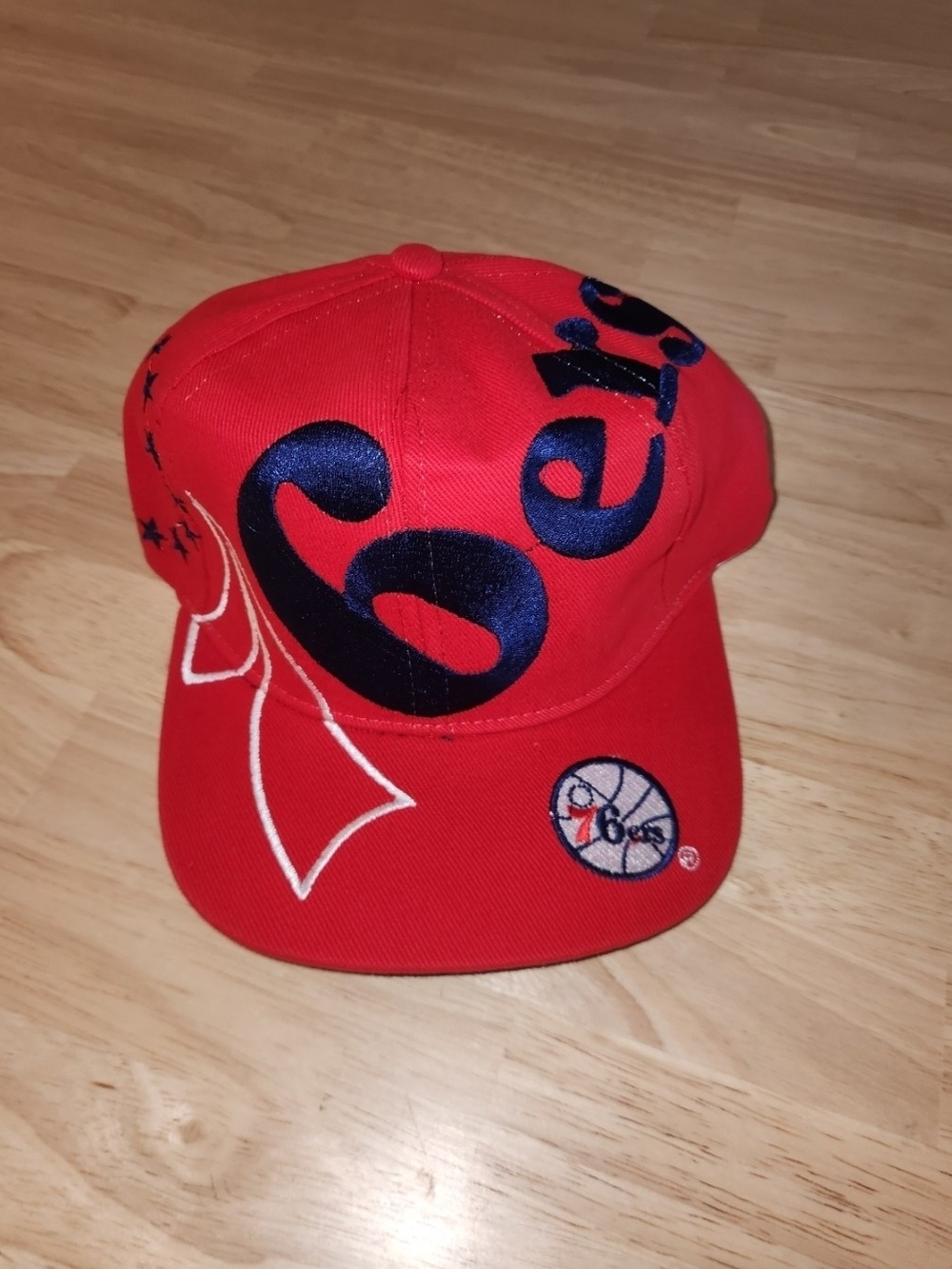 Vintage Y2K Philadelphia 76ers Big Logo Wool Ajustable Unisex Hat New Condition